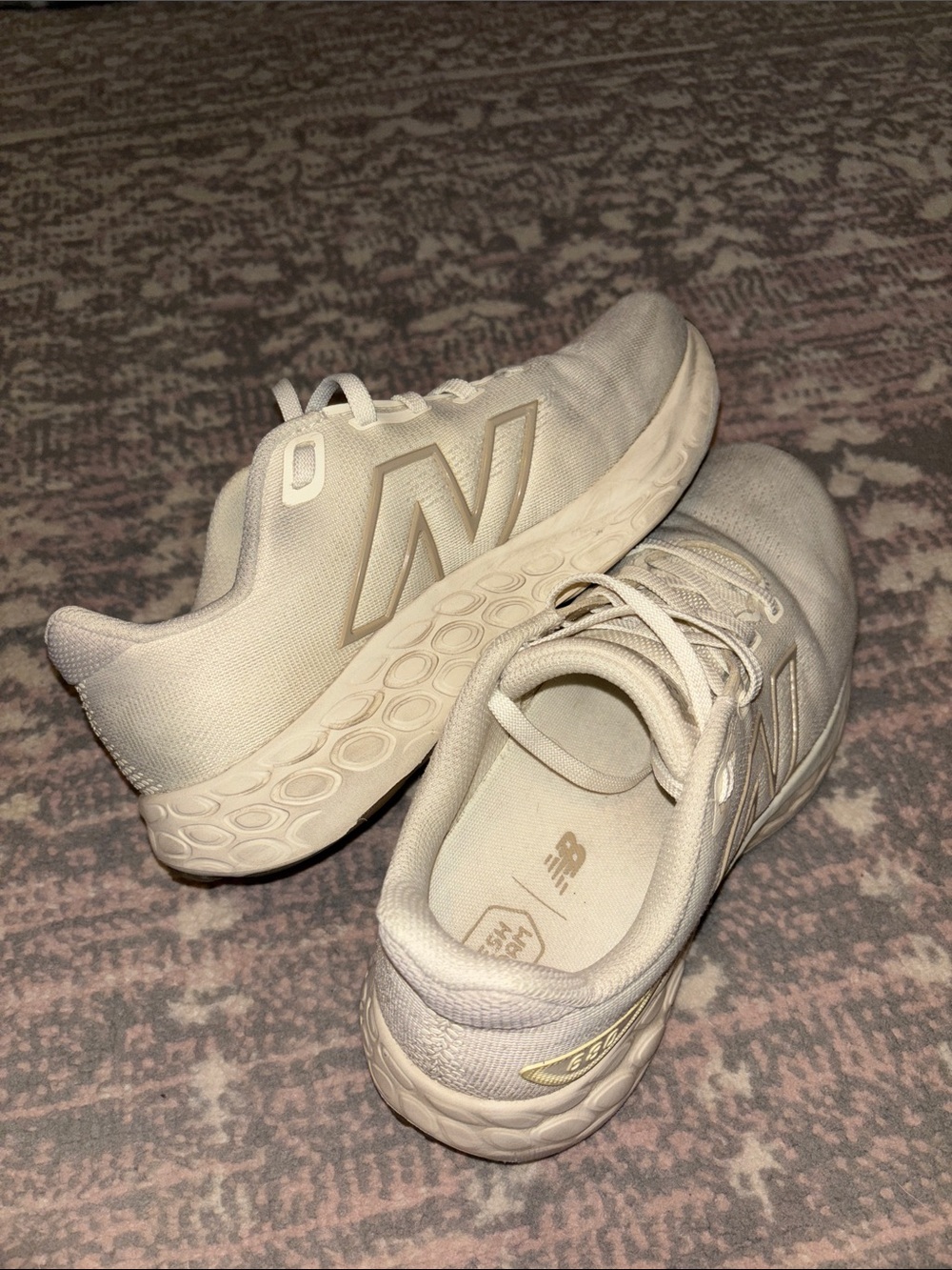 New Balance Women's Cream/Off-White Running Sneakers